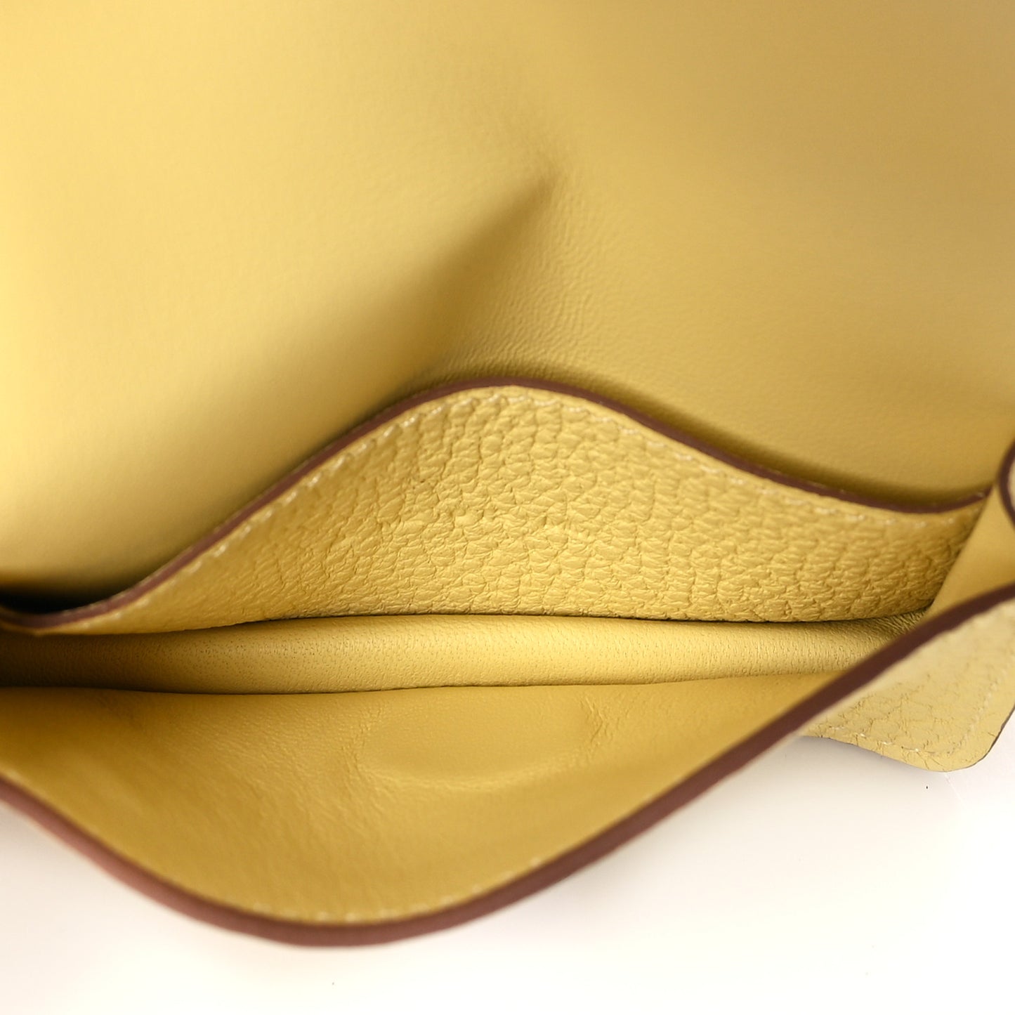 Togo Dogon Card Case Jaune Poussin