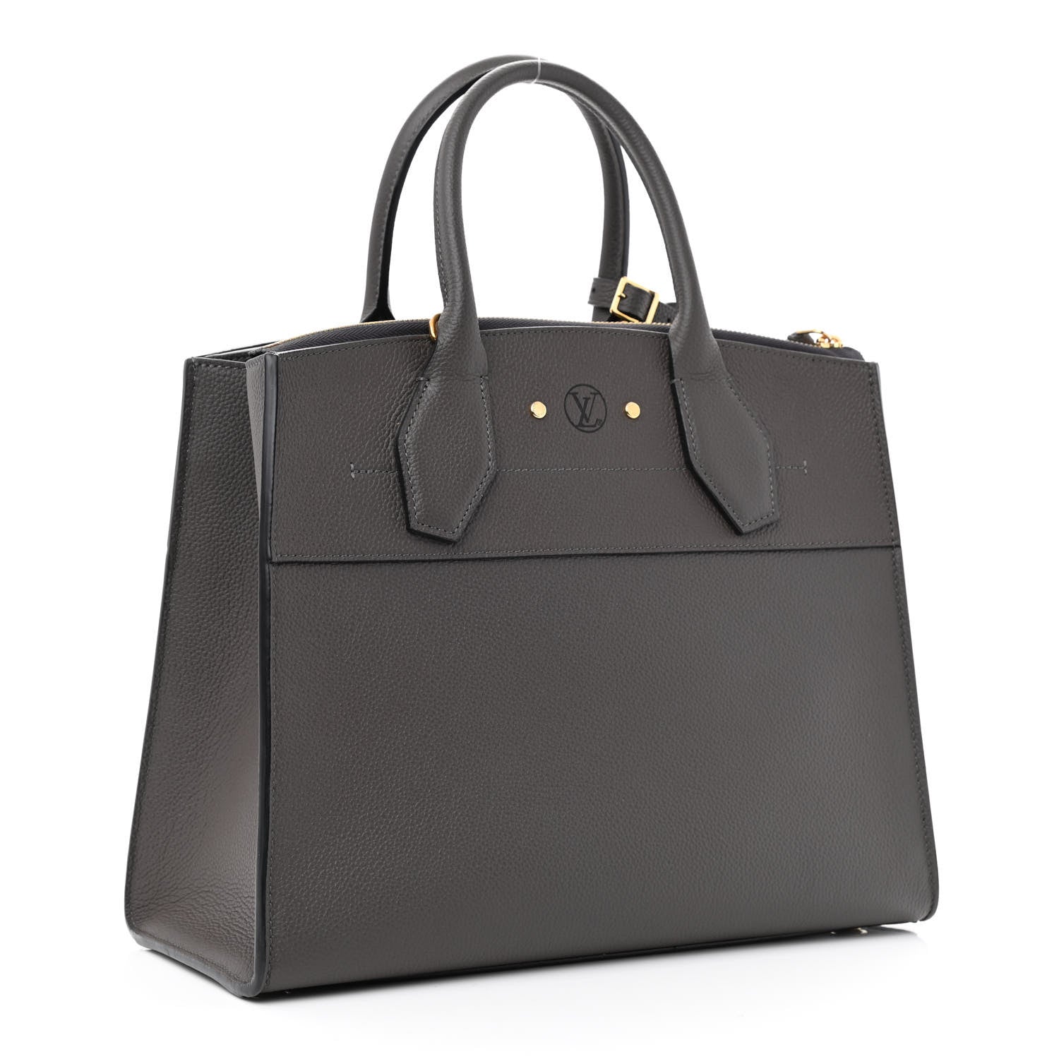 Louis Vuitton Taurillon City Steamer MM Gris 3 of 9