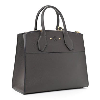 Louis Vuitton Taurillon City Steamer MM Gris 3 of 9