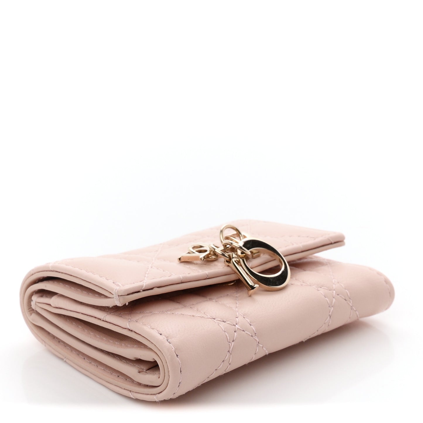 Lambskin Cannage My Dior Veronia Wallet Powder Pink