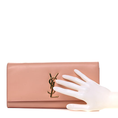 Saint Laurent Calfskin Classic Monogram Cassandre Clutch Blush 2 of 18