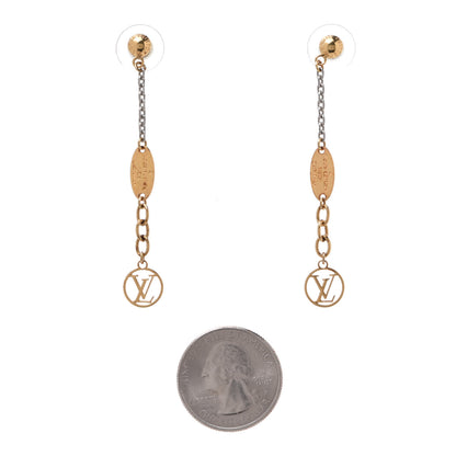 Louis Vuitton Logomania Earrings Gold 2 of 10