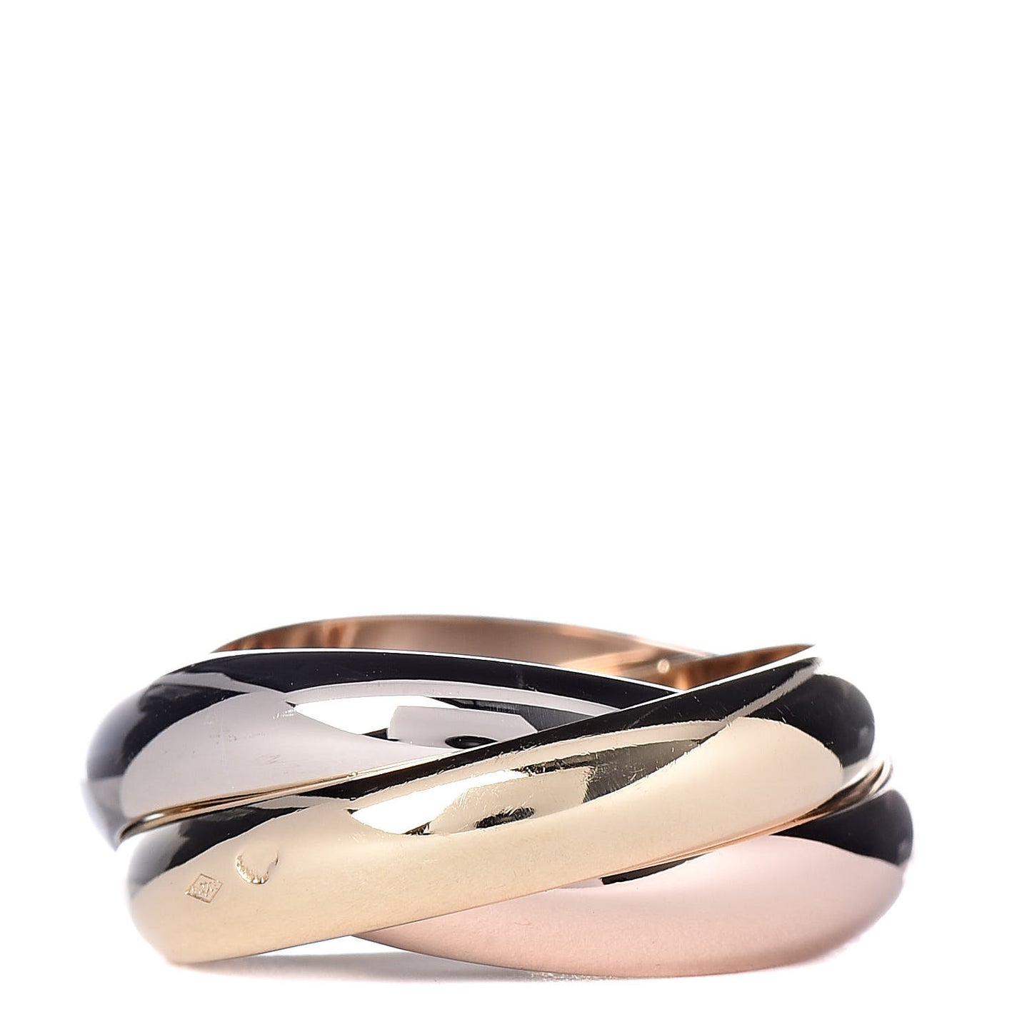 18K Pink Yellow White Gold Classic Trinity Ring 49 4.75