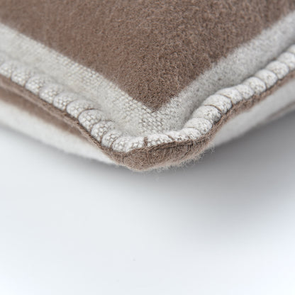 Chanel Merino Wool Cashmere CC Pillow Dark Beige Light Beige 8 of 9