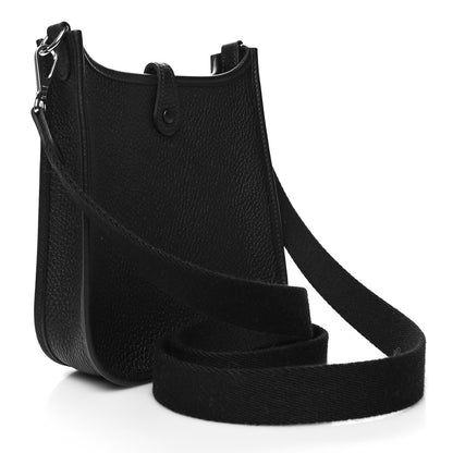 Hermes Taurillon Clemence Evelyne TPM Black 3 of 11