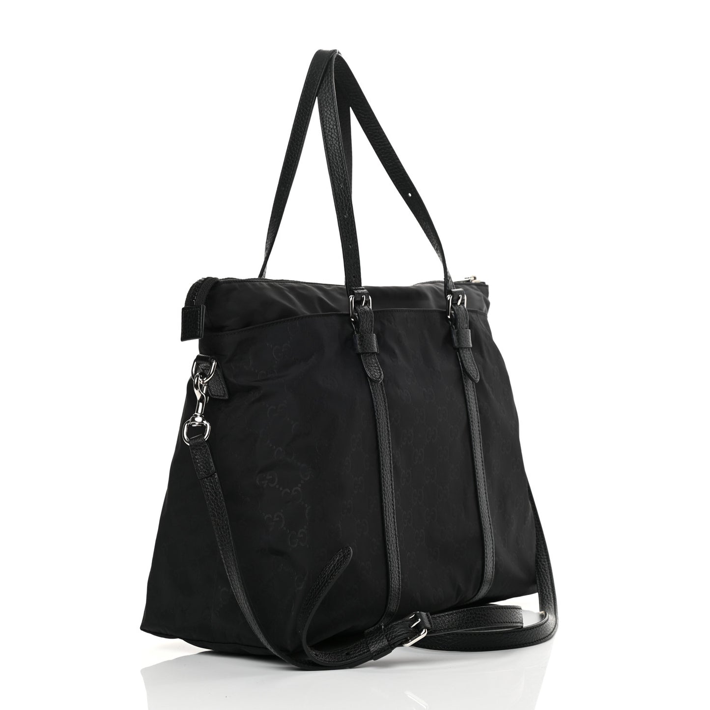 Nylon Monogram Tote Black