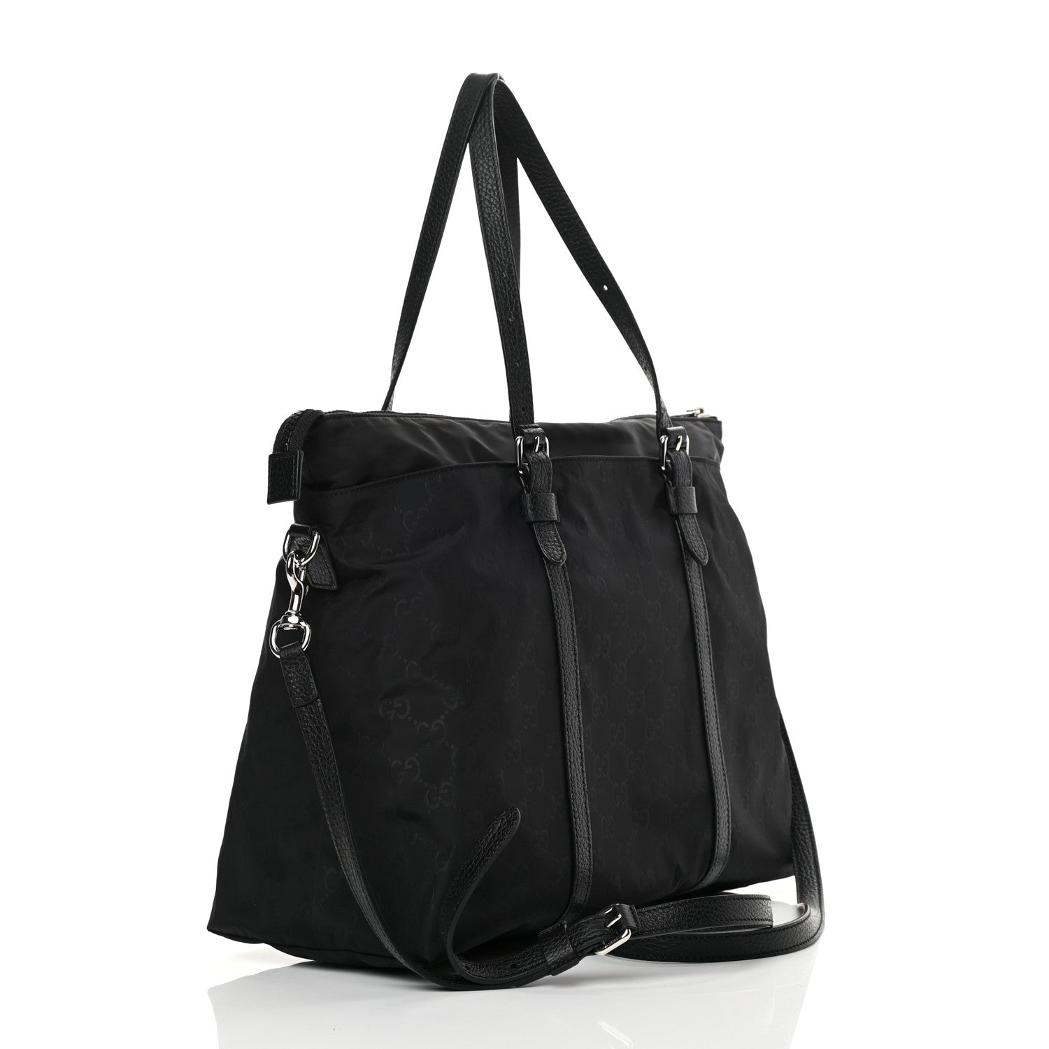 Gucci Nylon Monogram Tote Black 3 of 11