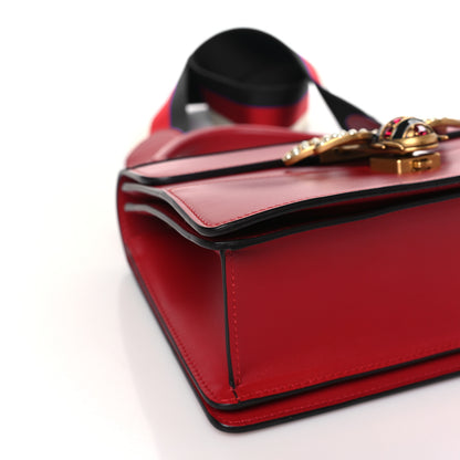 Gucci Calfskin Sylvie Web Small Queen Margaret Top Handle Bag Red 8 of 9