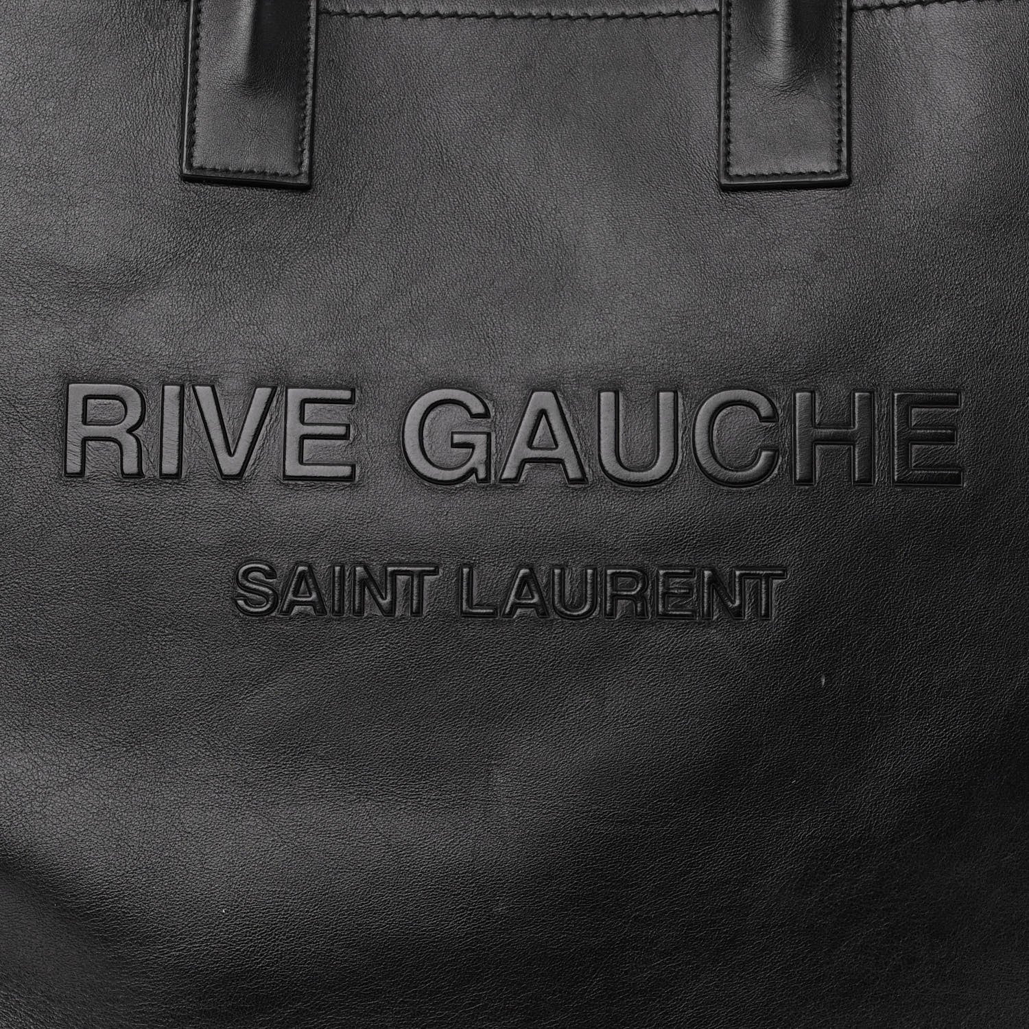 Saint Laurent Calfskin Rive Gauche North South Tote Black 7 of 12