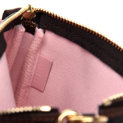 Louis Vuitton Damier Ebene 2020 Christmas Animation Big Wheel Mini Pochette Accessories Rose Ballerine 7 of 11