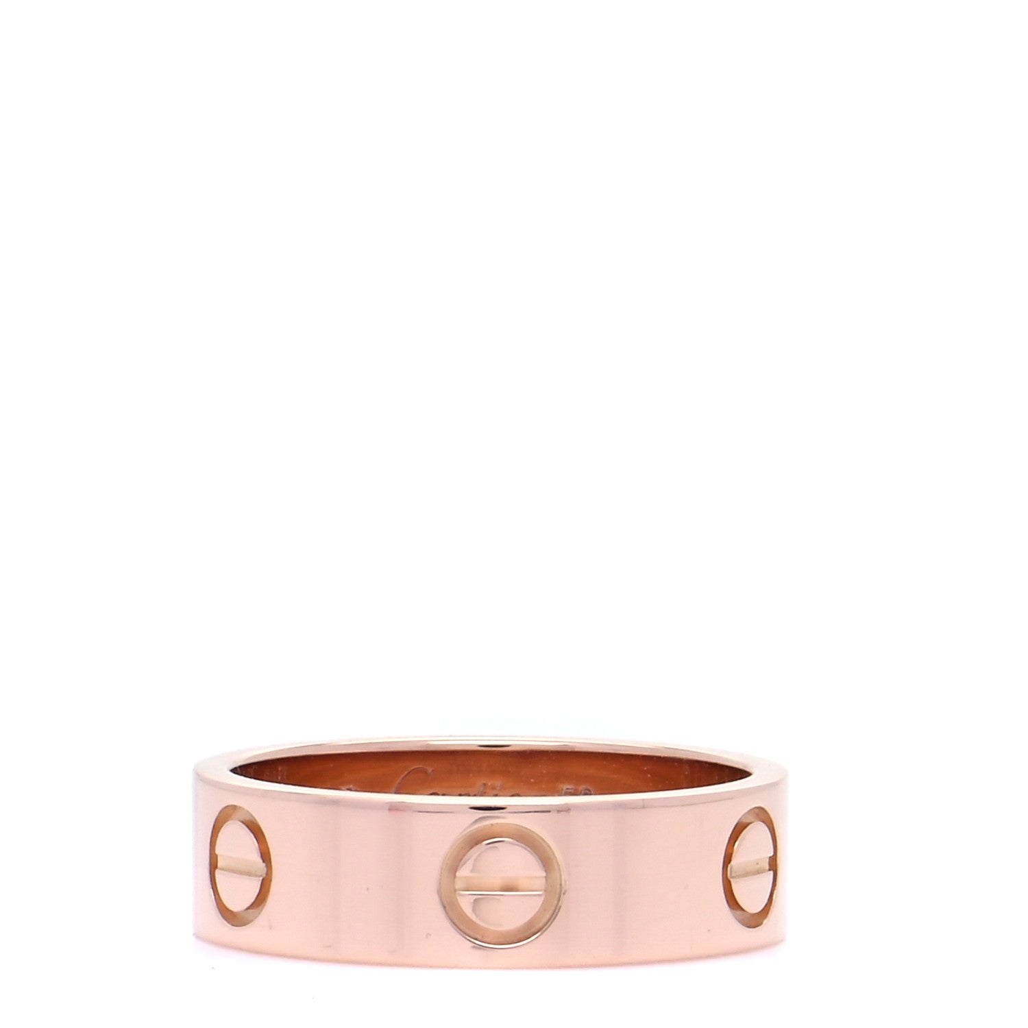 Cartier 18K Pink Gold 5.5mm LOVE Ring 53 6.5 1 of 7