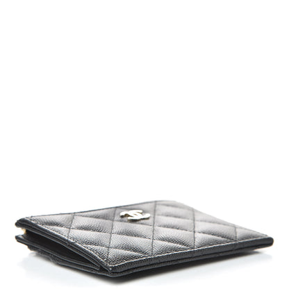 Chanel Caviar Quilted CC Zip Card Holder Black 4 of 8