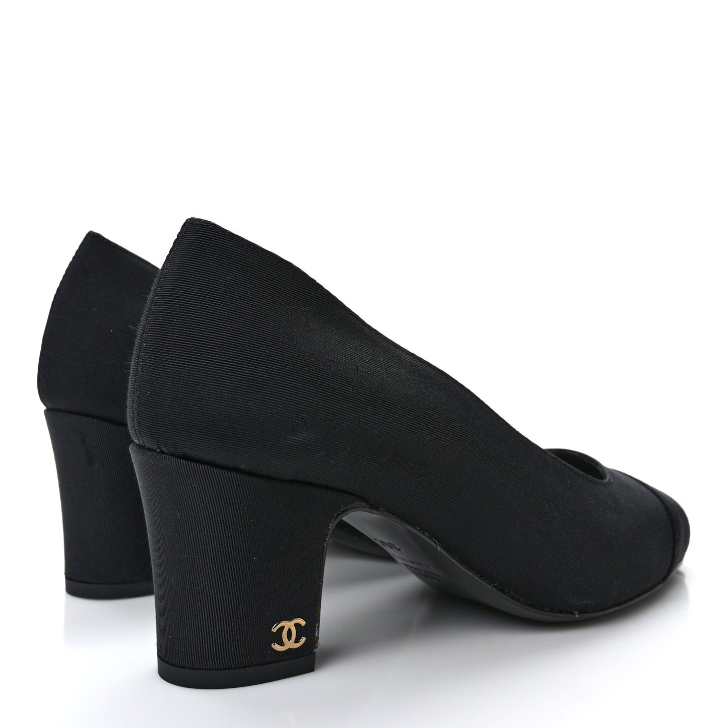 Lambskin Cap Toe CC Pumps 36 Black