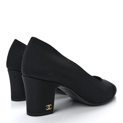 Chanel Lambskin Cap Toe CC Pumps 36 Black 4 of 8