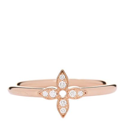 Louis Vuitton 18K Pink Gold Diamond Idylle Blossom Single Ring 53 6.5 1 of 5