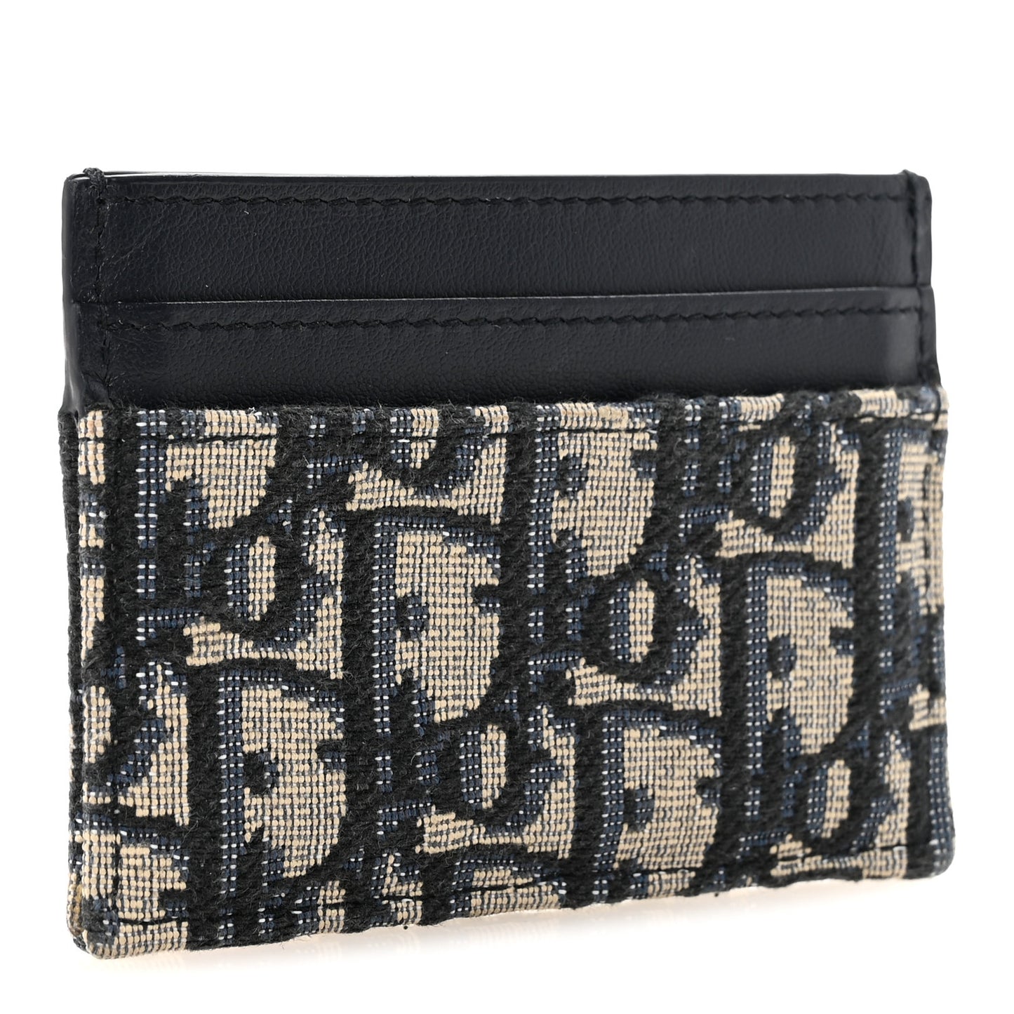 Oblique Calfskin 30 Montaigne Freesia Card Holder Blue