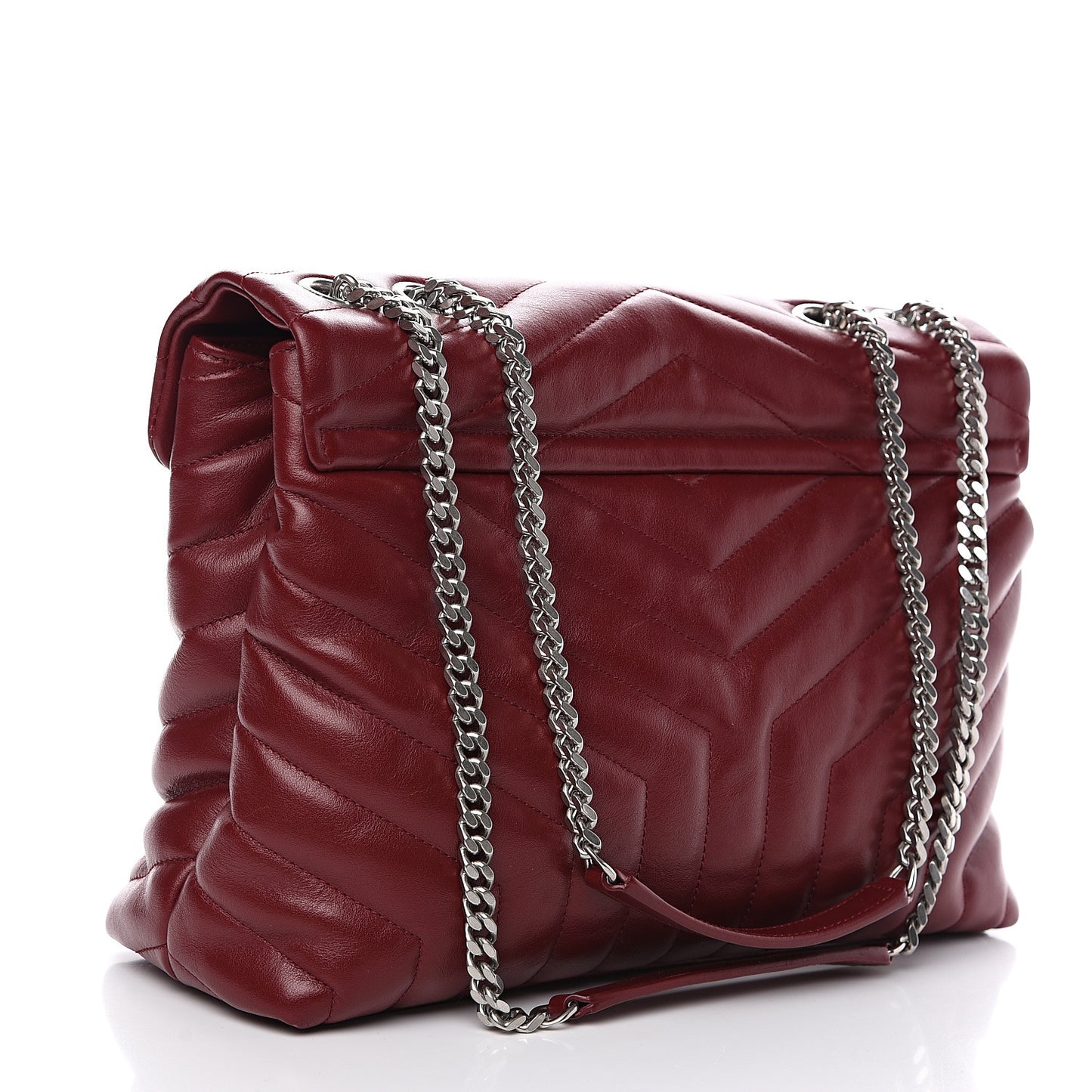 Calfskin Y Quilted Monogram Medium Loulou Chain Satchel Palissandre