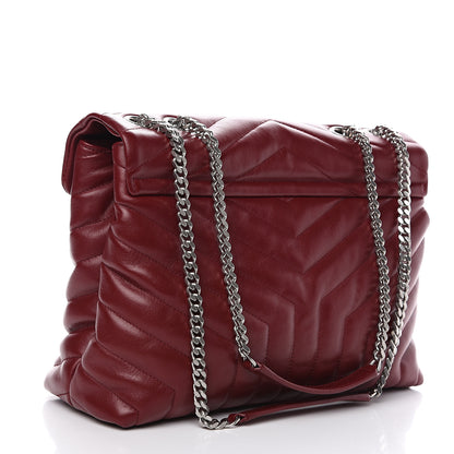 Saint Laurent Calfskin Y Quilted Monogram Medium Loulou Chain Satchel Palissandre 2 of 12
