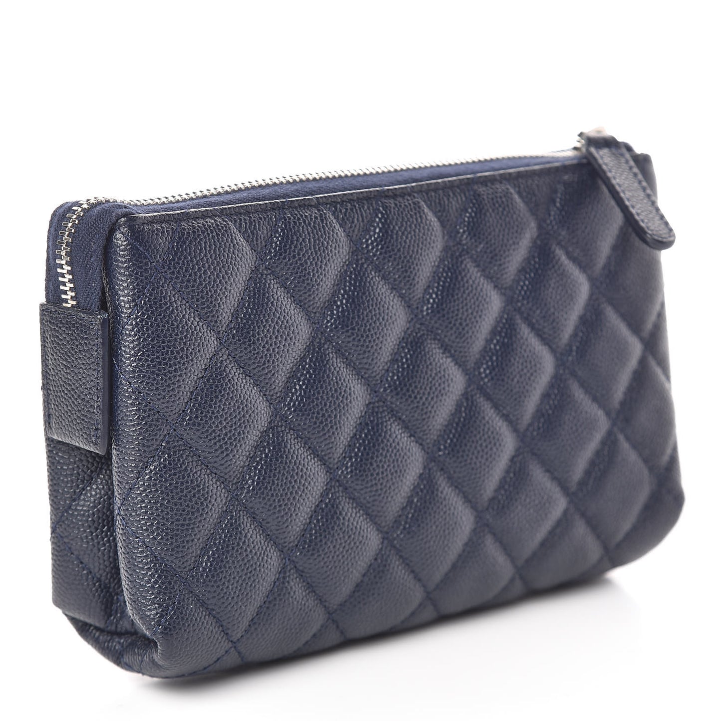 Caviar Quilted Small Pouch Navy
