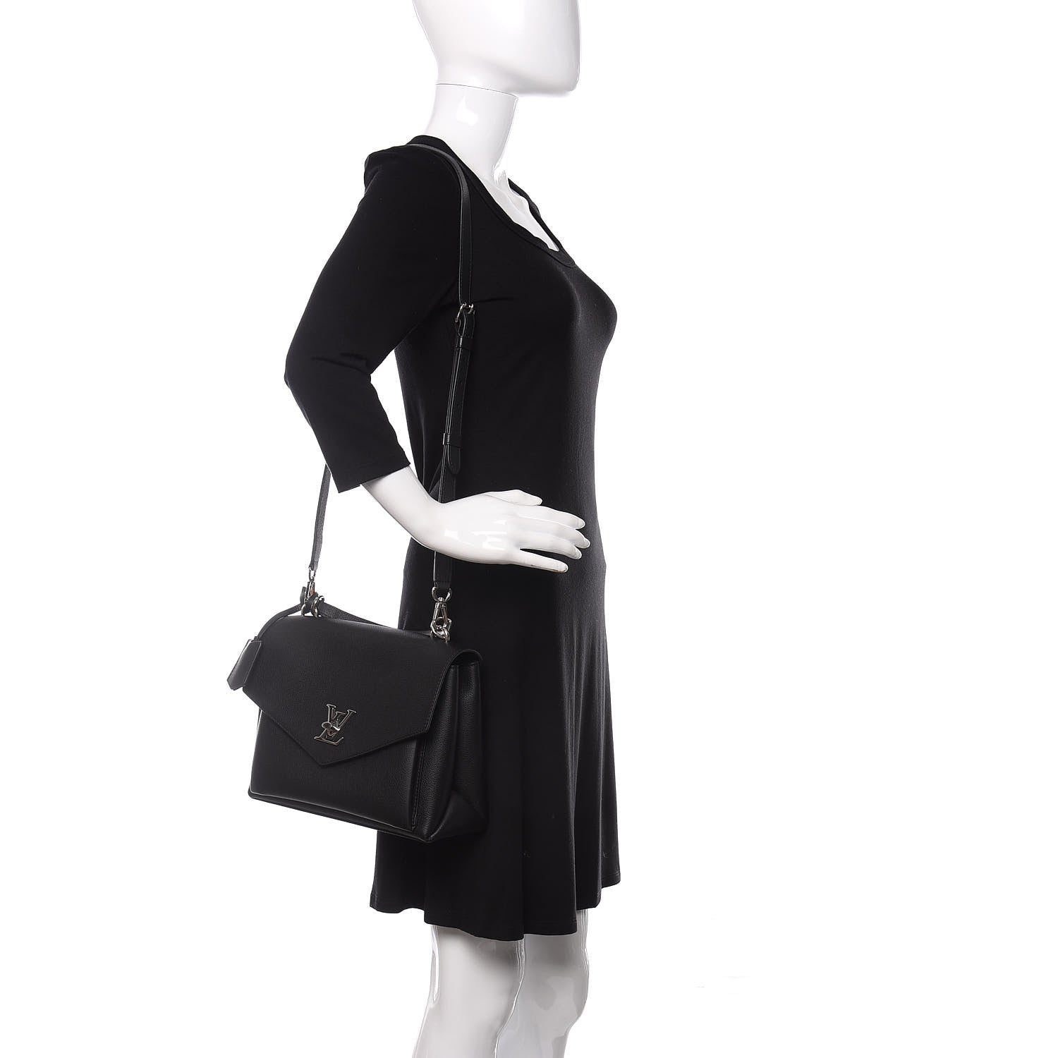 Louis Vuitton Soft Calfskin My Lockme Top Handle Black 2 of 11