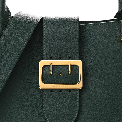 Burberry Soft Grain Calfskin Medium Buckle Tote Dark Green 8 of 11