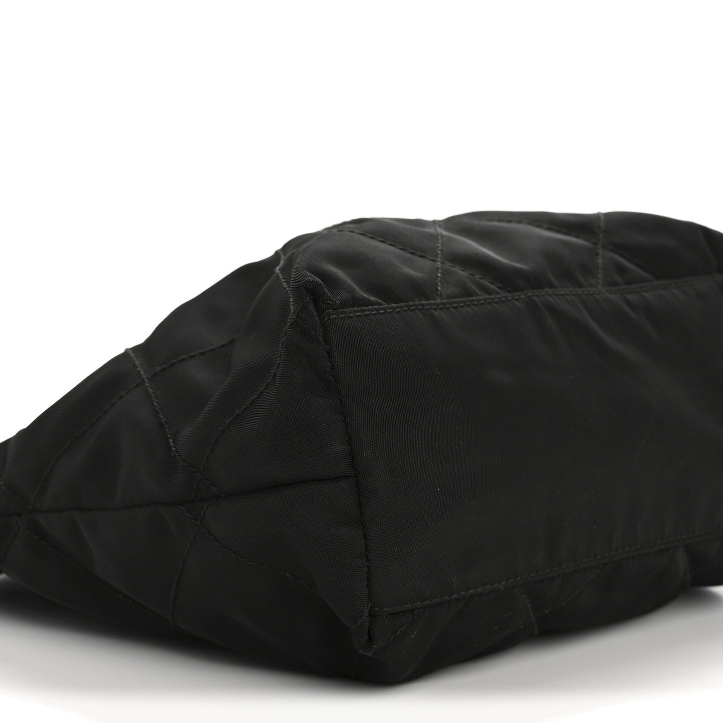 Tessuto Nylon Chain Shoulder Bag Black