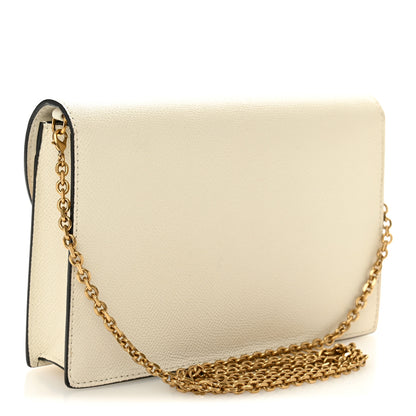 Christian Dior Grained Calfskin Saddle Chain Pouch Off White 3 of 11