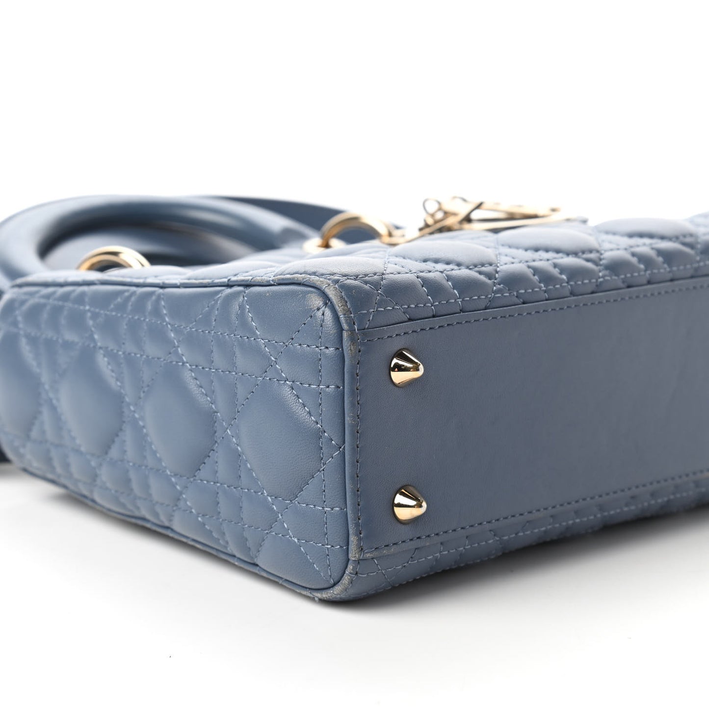 Lambskin Cannage Small My ABCDior Lady Dior Denim Blue