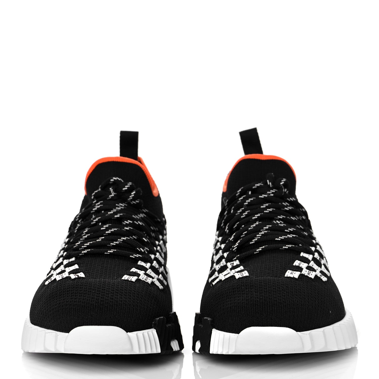 Hermes Knit Womens Flex Bolduc Sneakers 36.5 Black White 2 of 9
