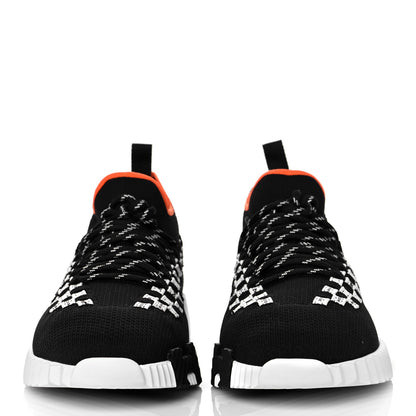 Hermes Knit Womens Flex Bolduc Sneakers 36.5 Black White 2 of 9