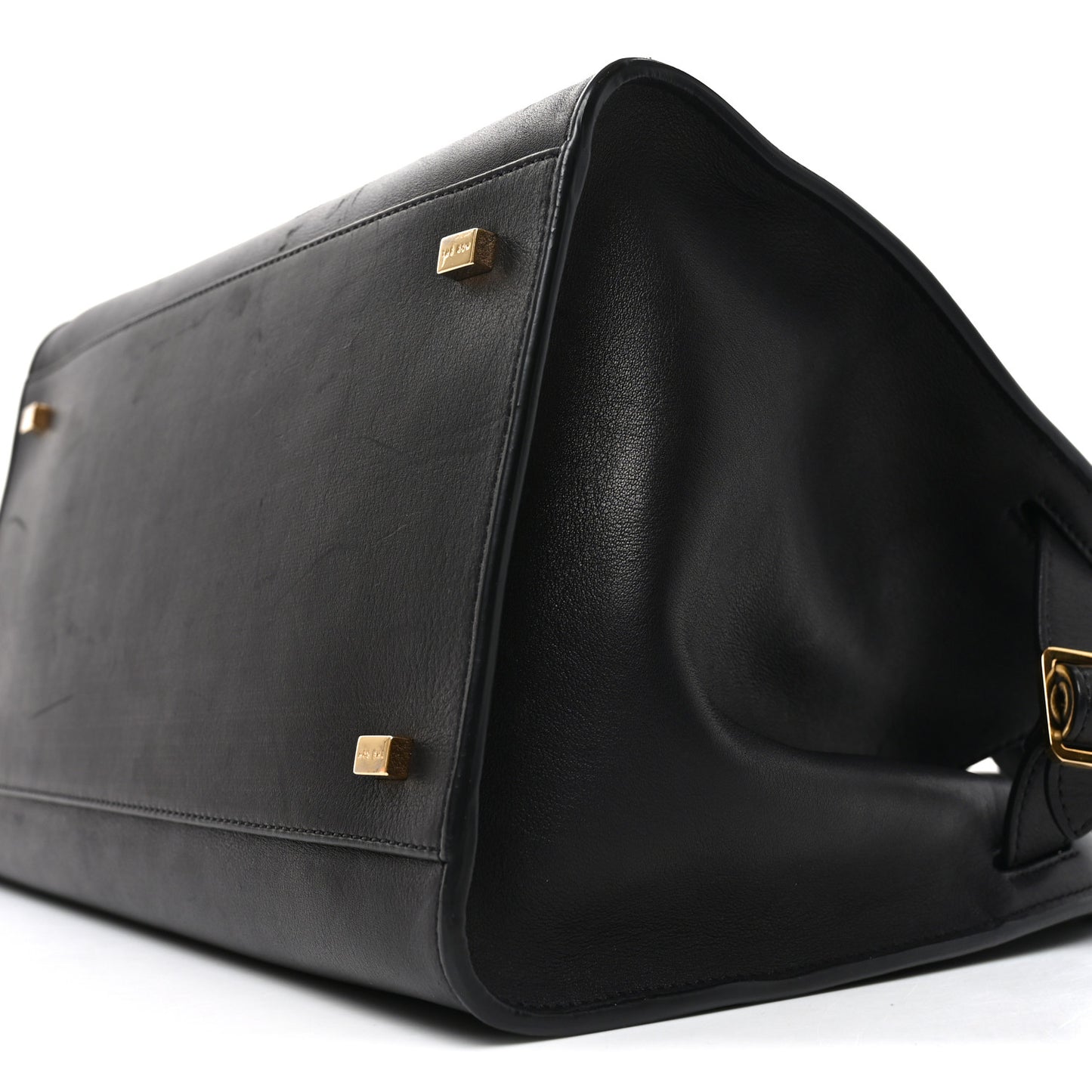 Polished Saddle Calfskin Soft Margaux 12 Black