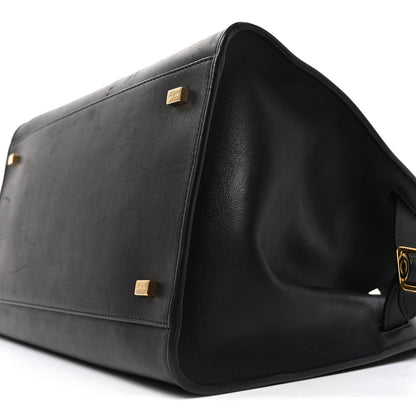 The Row Polished Saddle Calfskin Soft Margaux 12 Black 8 of 8