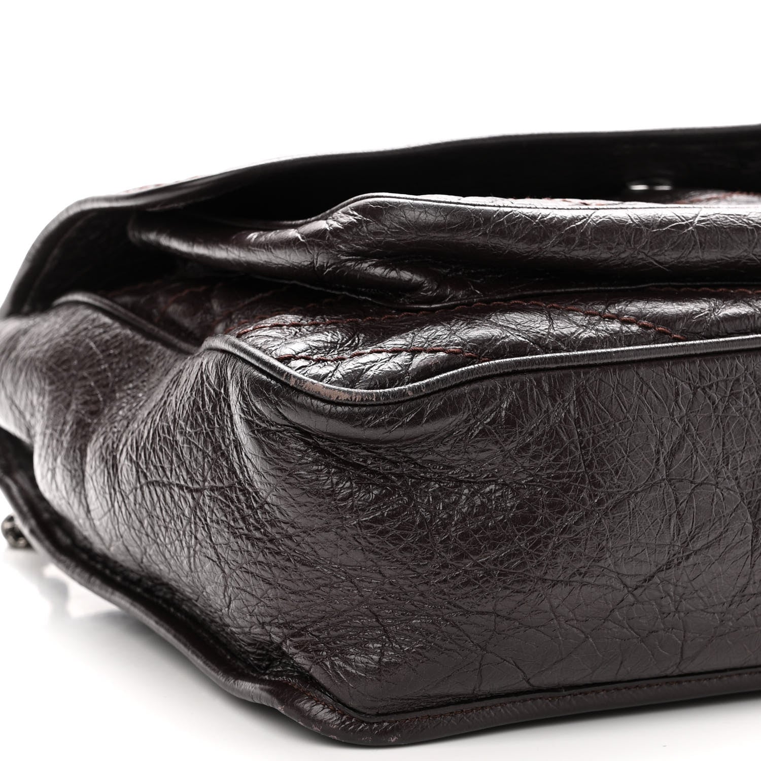 Saint Laurent Crinkled Calfskin Matelasse Monogram Large Niki Chain Satchel Tulip 8 of 12