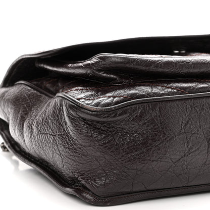 Saint Laurent Crinkled Calfskin Matelasse Monogram Large Niki Chain Satchel Tulip 8 of 12