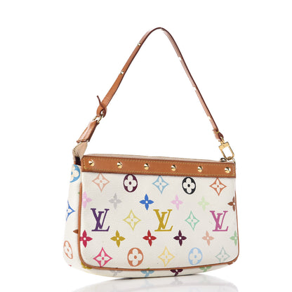 Louis Vuitton Monogram Multicolor Pochette Accessories White 3 of 12