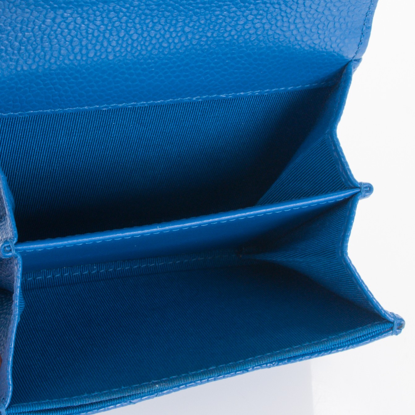 Chanel Caviar Quilted Card Holder Blue 5 of 8