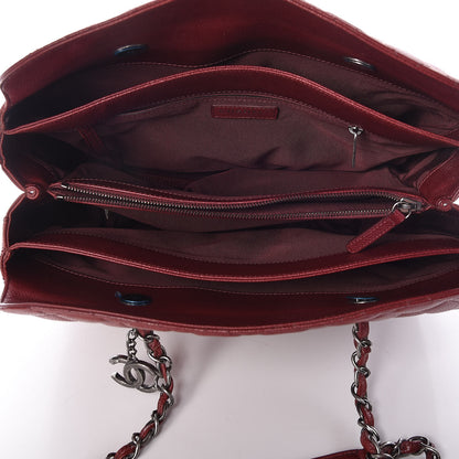 Chanel Caviar Quilted City Shopping Tote Dark Red 6 of 16