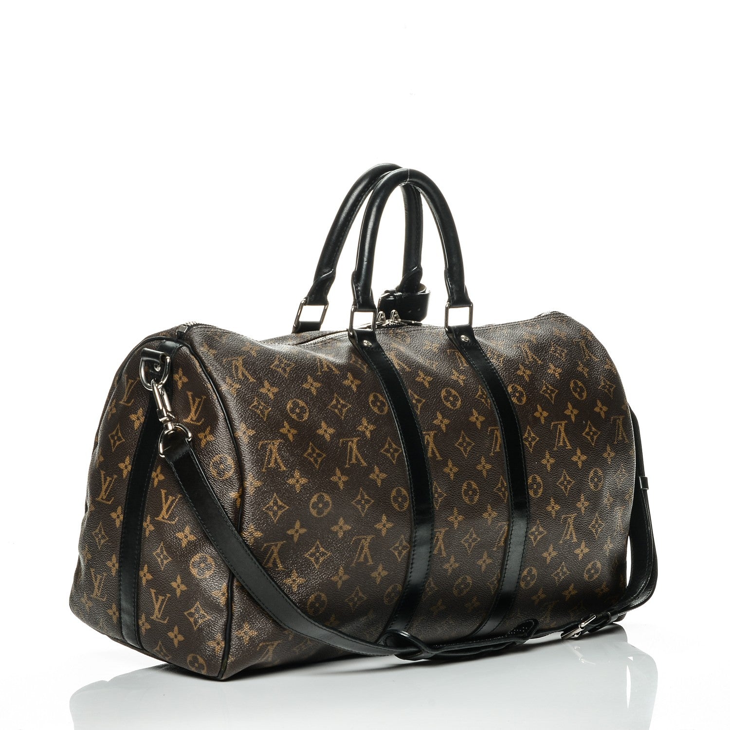 Louis Vuitton Monogram Macassar Keepall Bandouliere 45 3 of 12