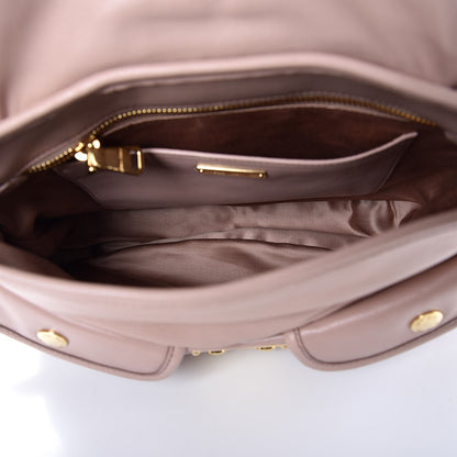 Miu Miu Nappa Matelasse Crystal Coffer Top Handle Cammeo 6 of 9