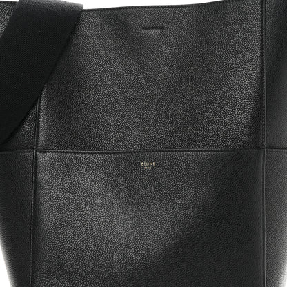 Celine Soft Grained Calfskin Sangle Bucket Bag Black 8 of 13