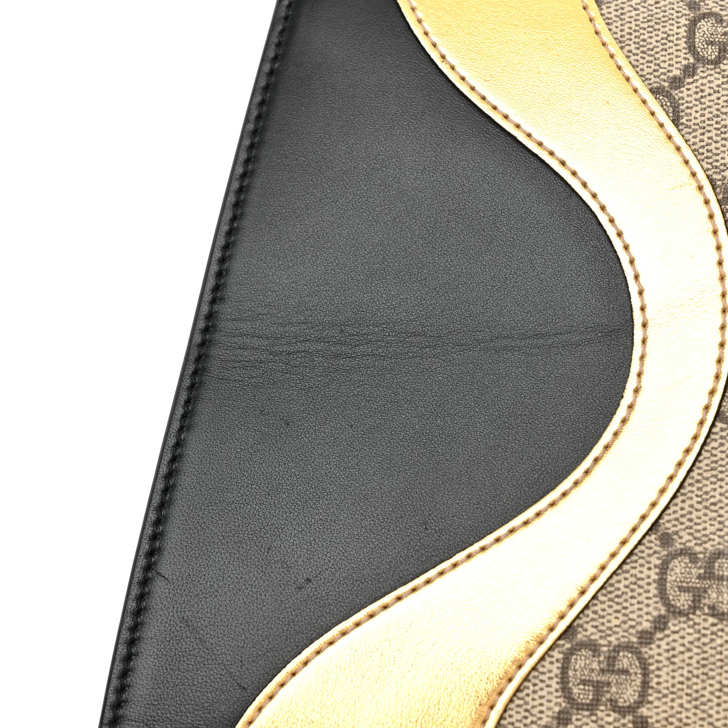 Gucci GG Supreme Monogram Small Osiride Top Handle Bag Black Gold 14 of 15
