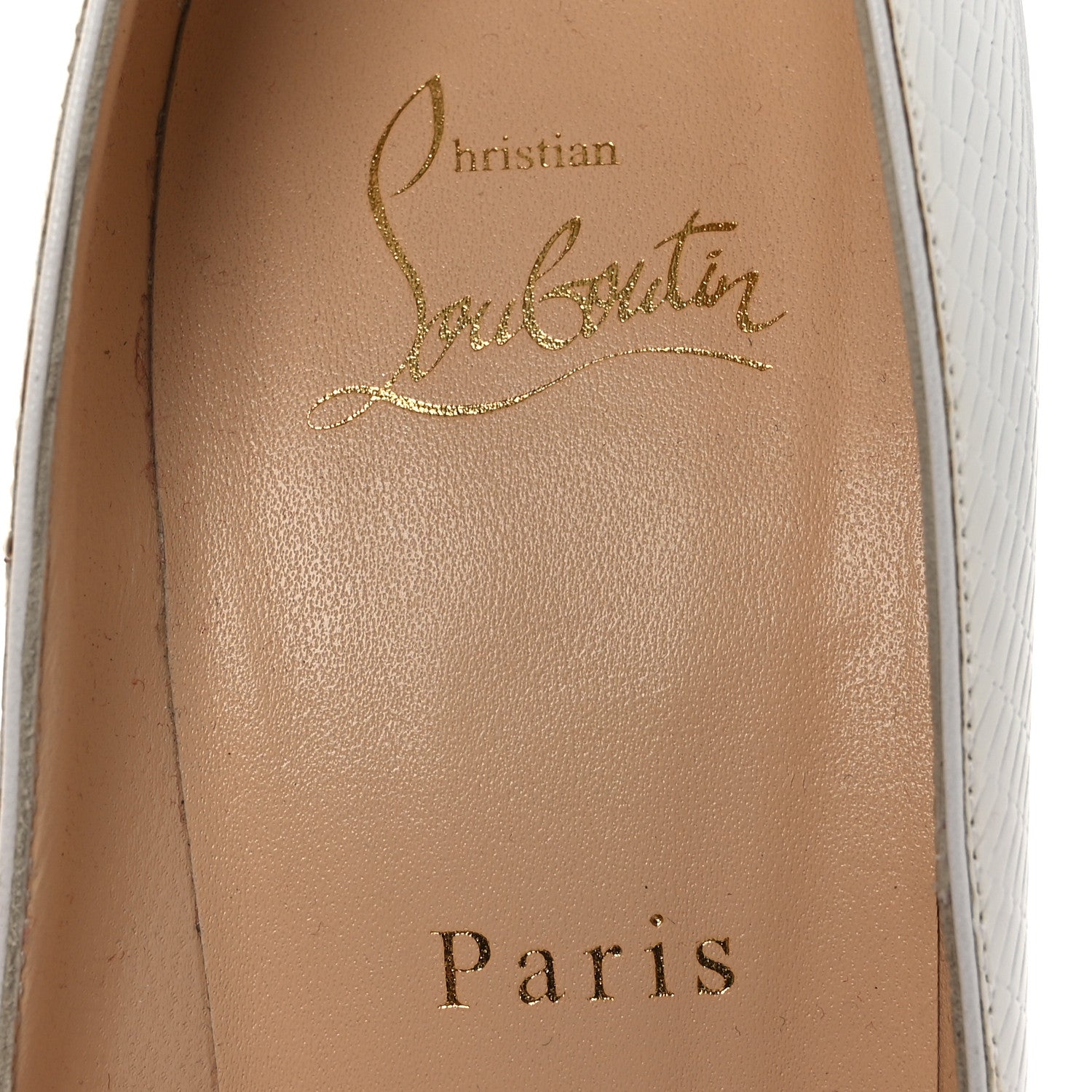 Christian Louboutin Calfskin Lizard Embossed So Kate 120 Pumps 37.5 White 9 of 11