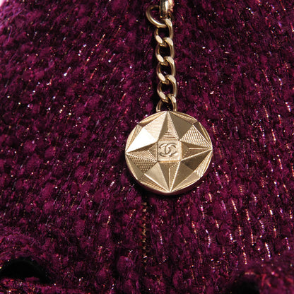 Chanel Tweed Mini Backpack is Back Plum 5 of 8