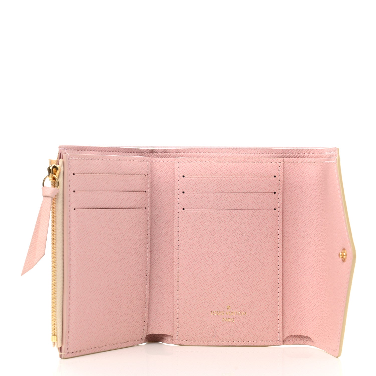 Louis Vuitton Damier Azur Victorine Wallet Rose Ballerine 5 of 8