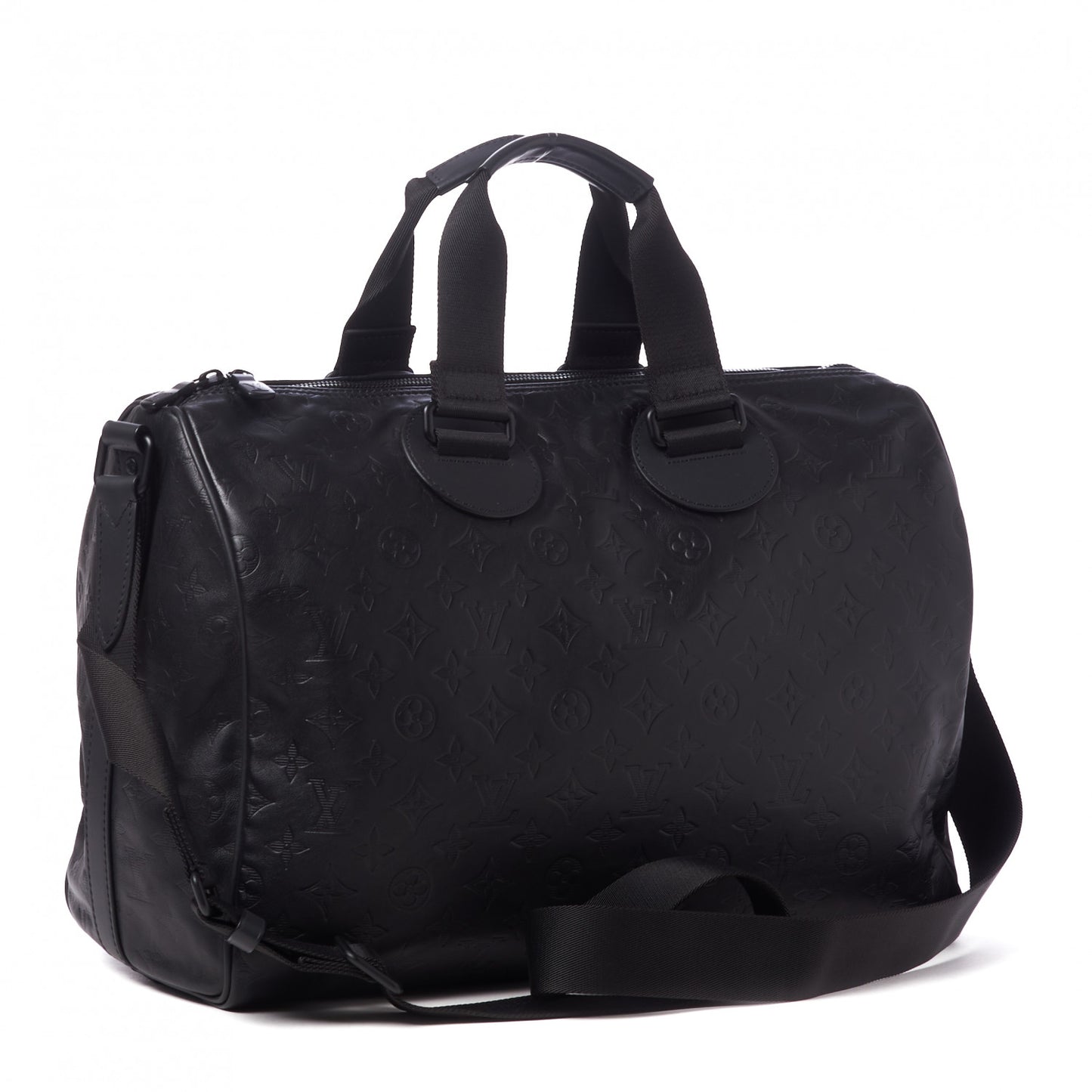 Calfskin Shadow Monogram Mens Speedy Bandouliere 40