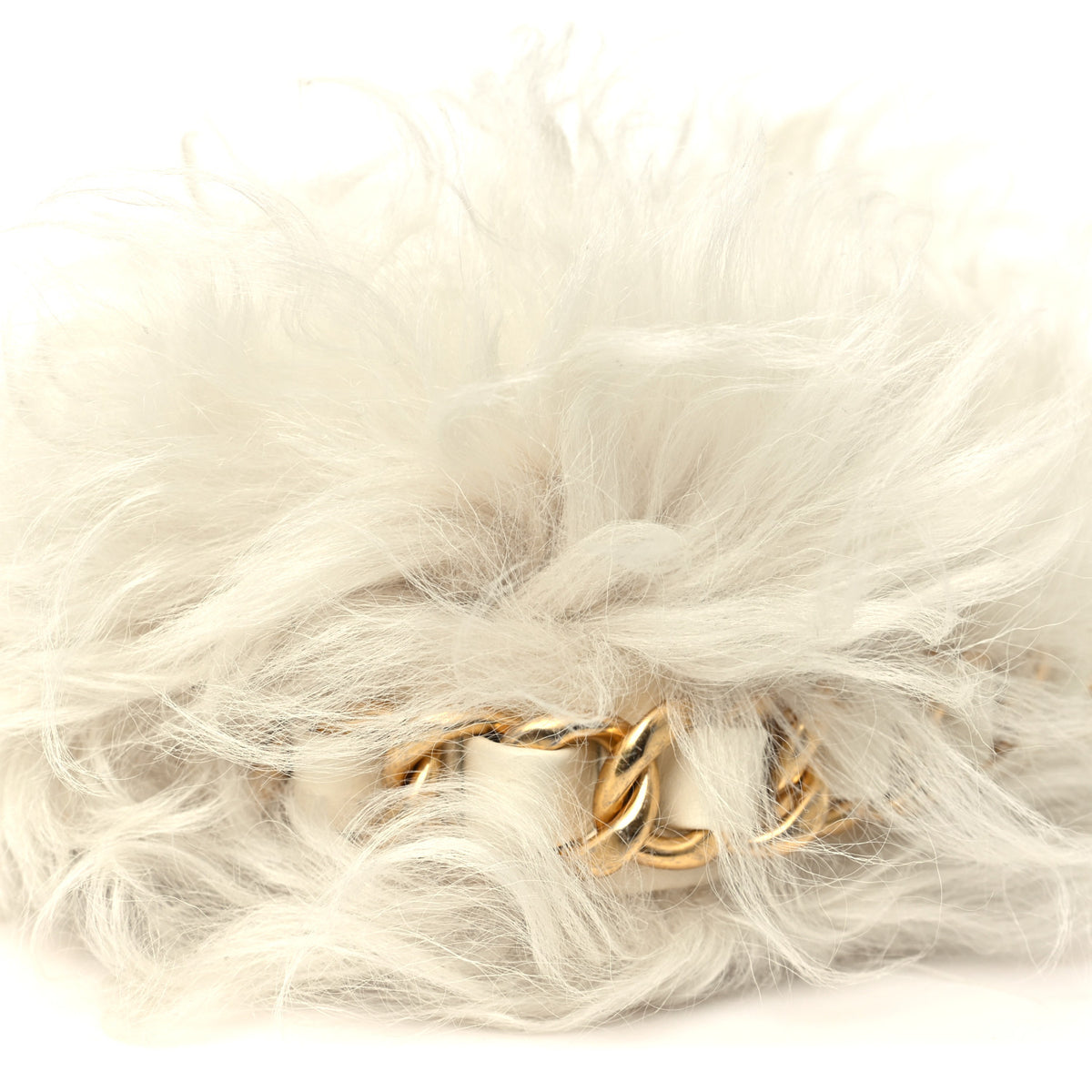 Shearling Lambskin Flap White