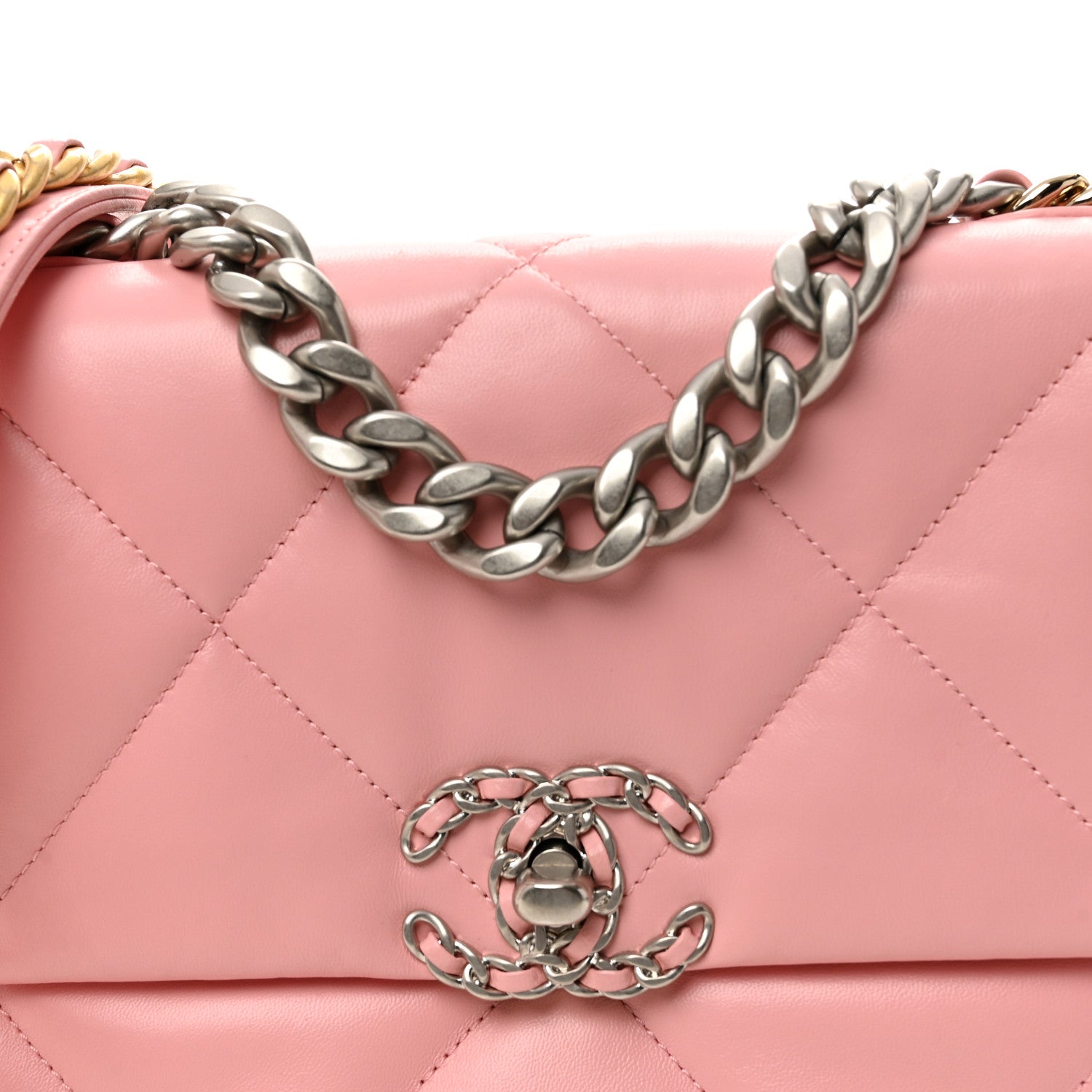 Chanel Lambskin Quilted Medium Chanel 19 Flap Pink 1883728