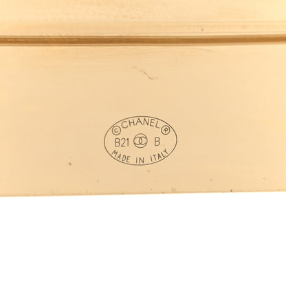 Chanel Metal Enamel Logo Brooch Gold 3 of 3