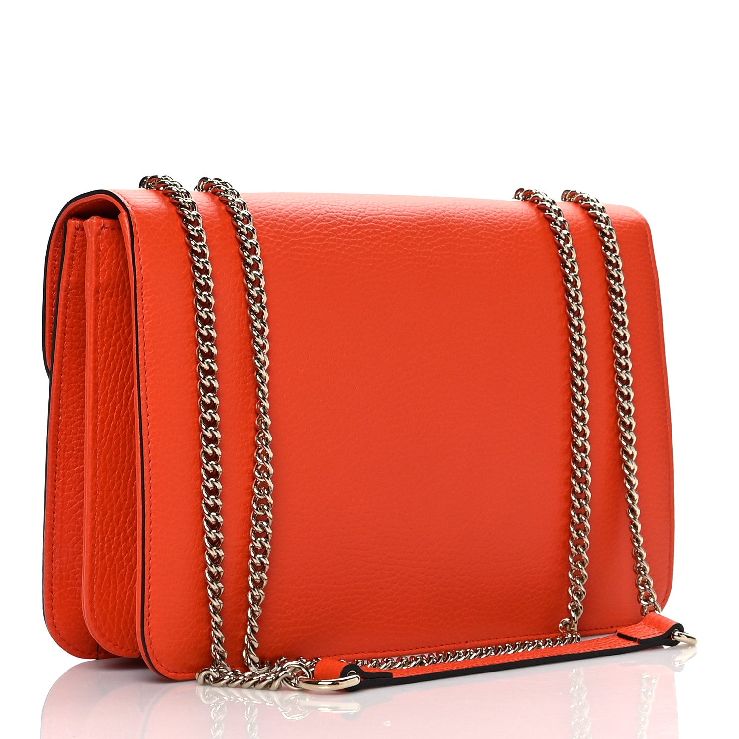 Gucci Dollar Calfskin Interlocking G Shoulder Bag Sun Orange 2 of 12