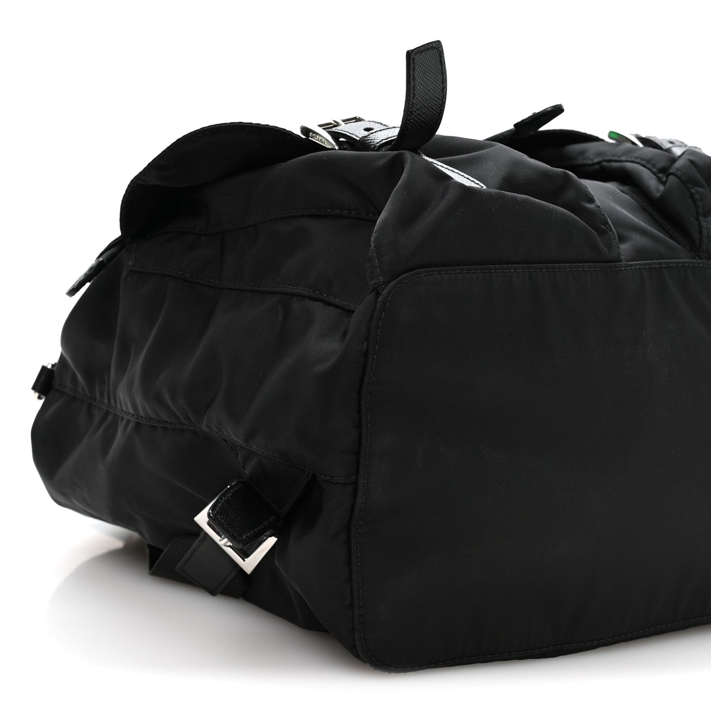 Re-Nylon Vela Saffiano Medium Backpack Black